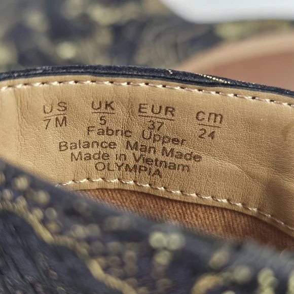 Franco Sarto Metallic / Jacquard Fabric Ankle Bootie — Women’s US 7 M - Tapestry - Picture 8 of 10